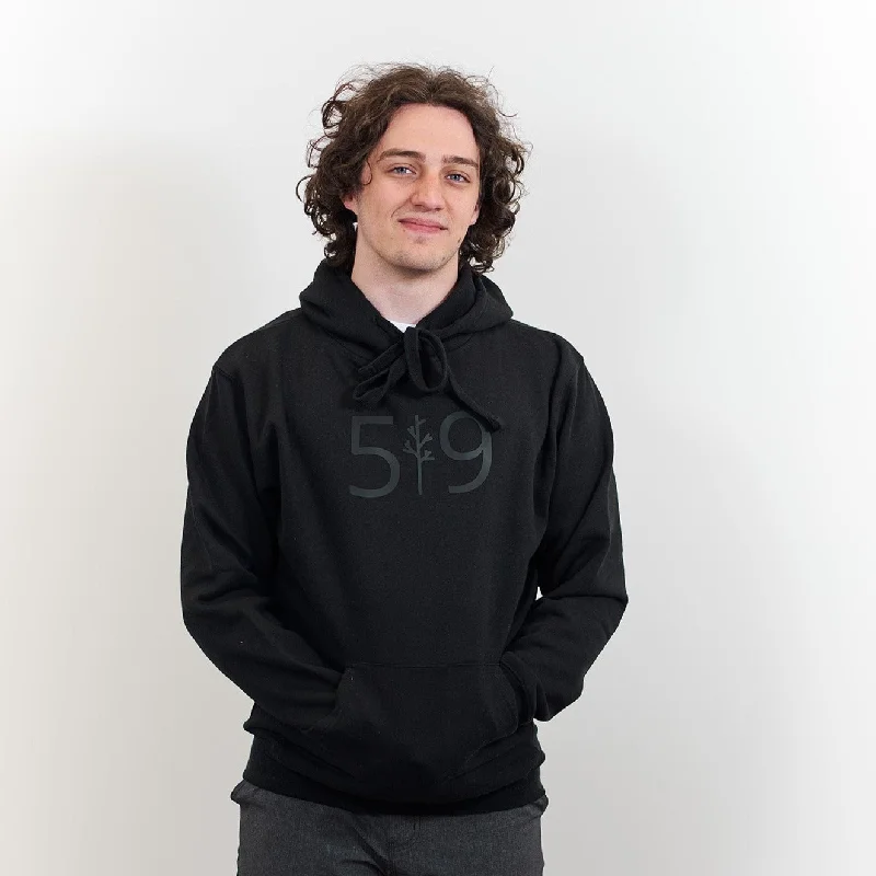 BLACK OUT HOODIE (UNISEX) Hoodie with Hem Contrast Bold Stylish