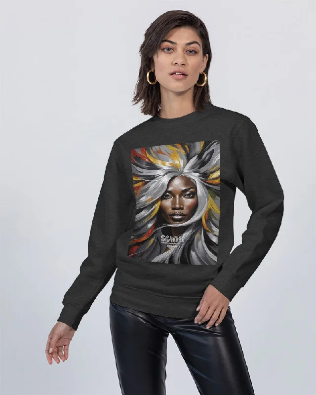 Black Sister Collection [Part 1 ] Unisex Premium Crewneck Sweatshirt | Lane Seven Hoodie with Hem Elastic Stretchable Comfortable
