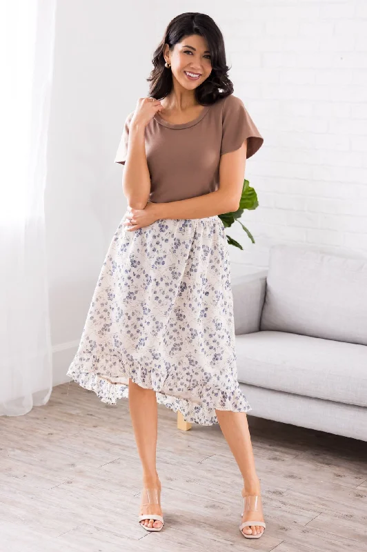 Blooming Into You High-Low Skirt cotton skirt soft