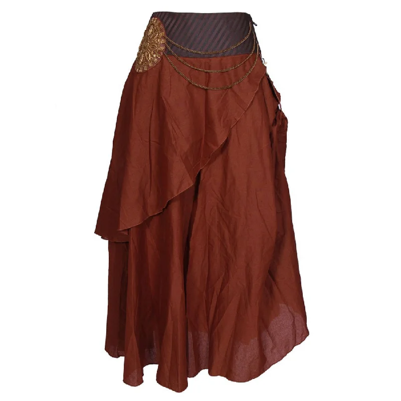 Bushman Coffee Cotton Skirt lace skirt intricate
