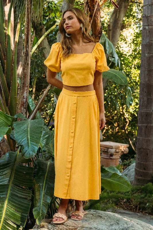 Button Down Maxi Skirt silk skirt elegant