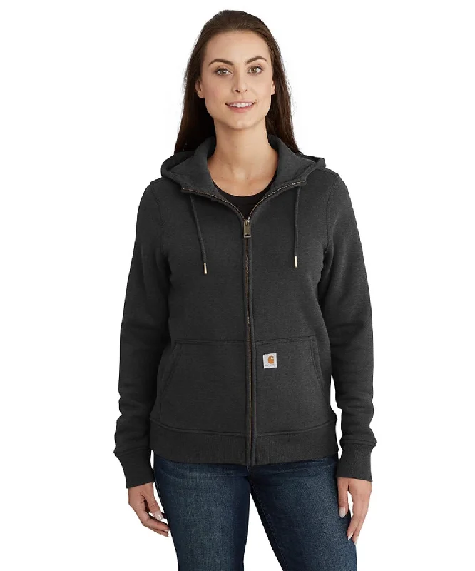 Carhartt Women’s Clarksburg Full-Zip Hoodie - Carbon Heather Hoodie with Lace Feminine Delicate