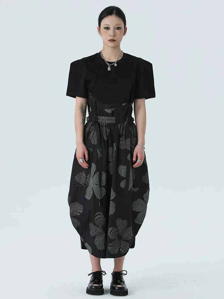 Carlada Floral Print Skirt wool skirt warm