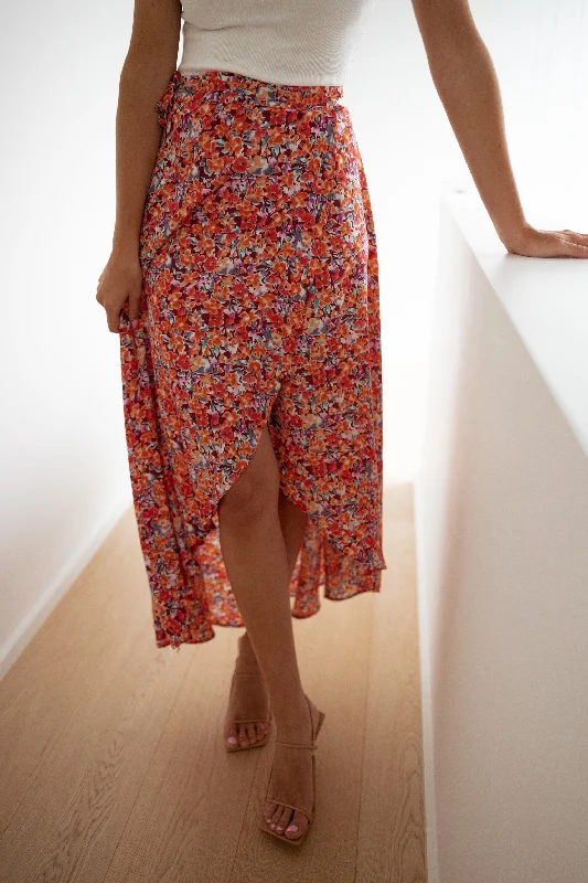 Floral Charlie Maxi Skirt chiffon skirt lightweight