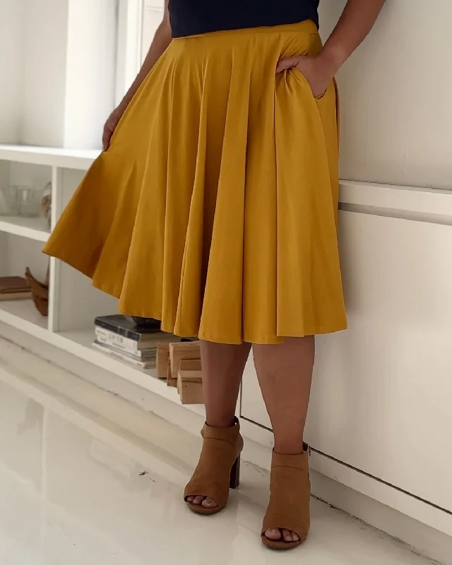 CIELA skirt in Mustard cotton skirt soft