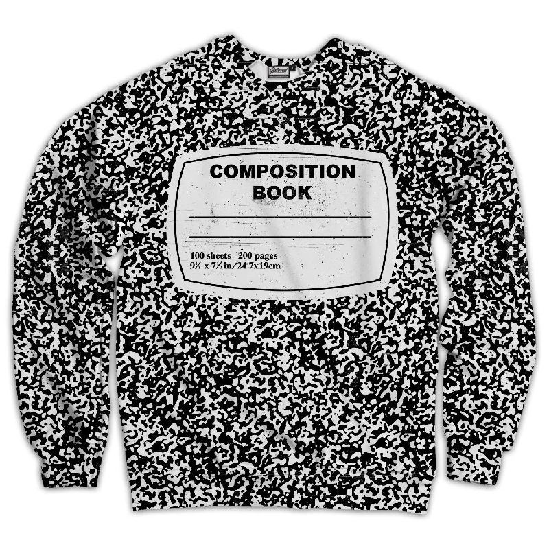 Composition Book Unisex Sweatshirt Zip Hoodie Drawstring Kangaroo Pocket