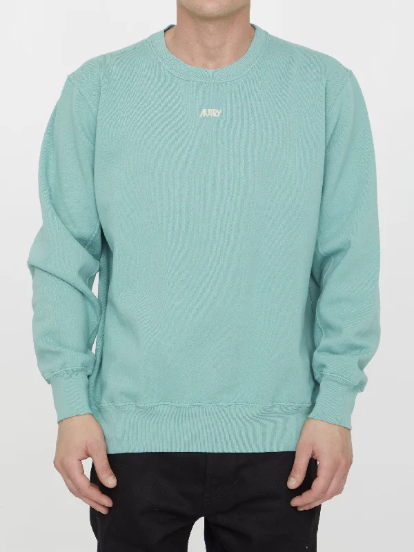 Cotton Sweatshirt With Logo Hoodie with Frayed Bohemian Relaxed