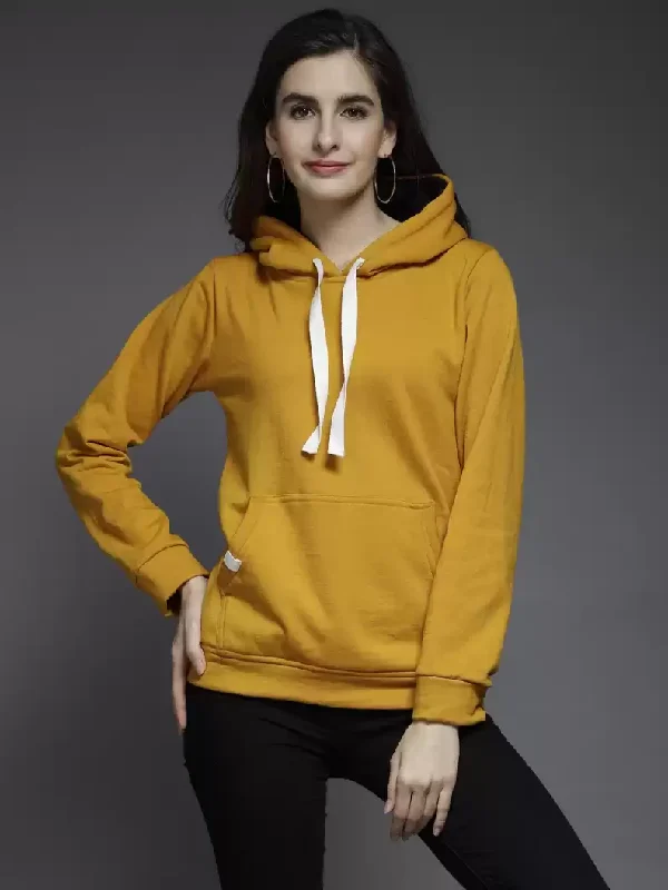 TANDUL  Full Sleeve Solid Women Sweatshirt Hoodie with Gradient Ombre Colorful