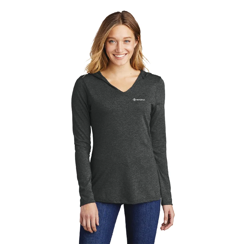 District Women’s Perfect Tri Long Sleeve Hoodie Cotton Hoodie Fleece Lining Warmth