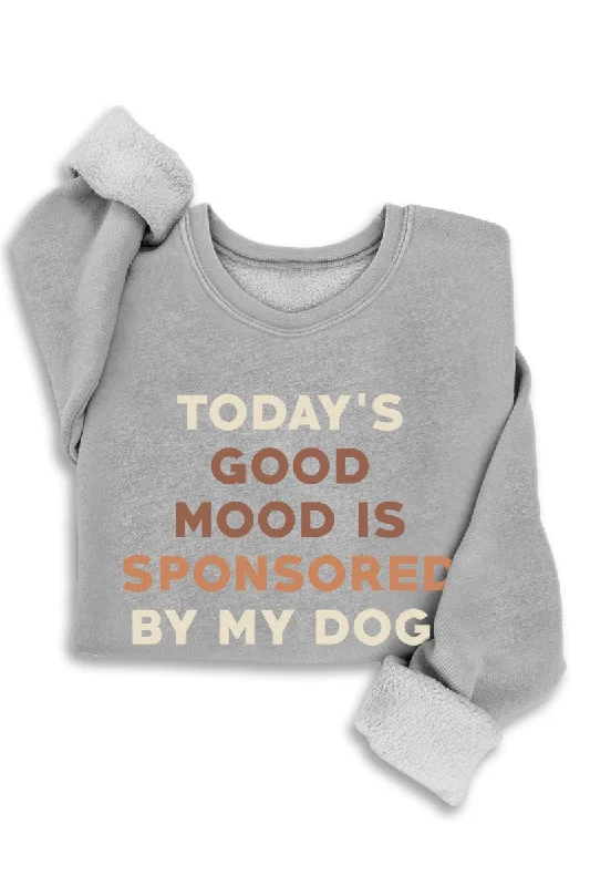 Dog Good Mood Sweatshirt Hoodie with Patch Decorative Personalized