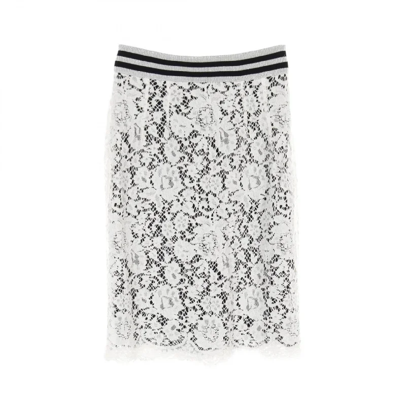 Dolce & Gabbana Cotton Rayon Skirt ribbed skirt waist