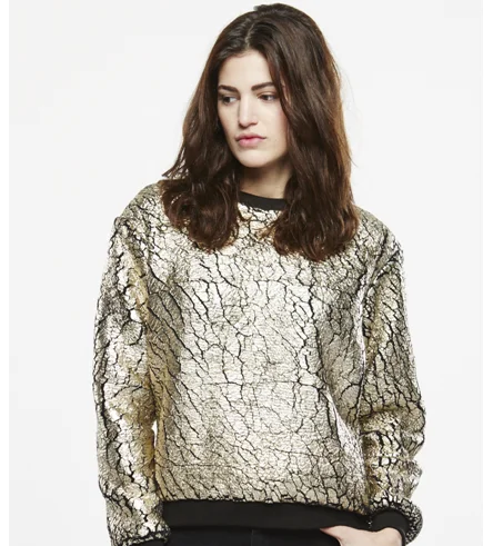 ELEVEN PARIS PADORE Gold Sweater High Neck Crew Neck V-Neck