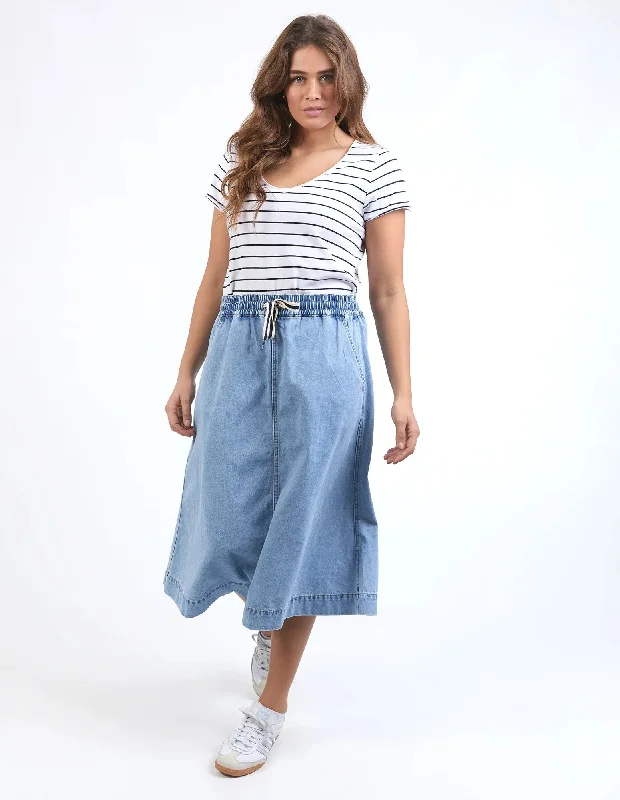 Elm Greta Denim Skirt wool skirt warm