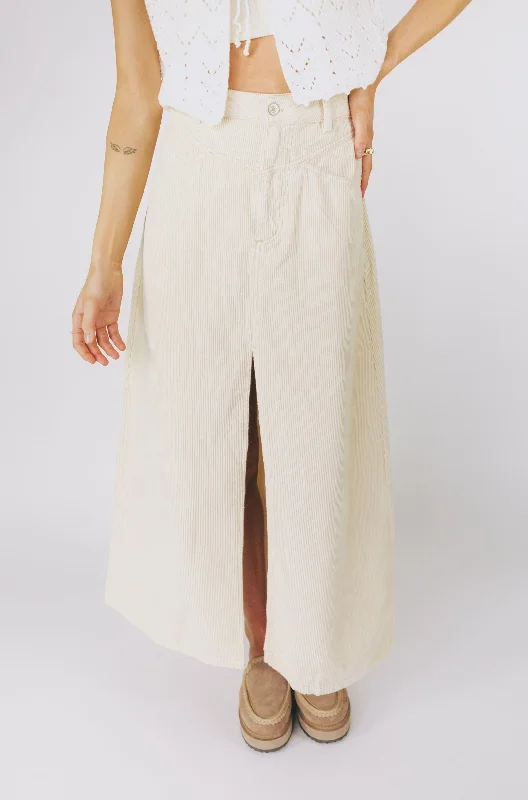 FREE PEOPLE - Come As You Are Cord Maxi Skirt denim skirt classic