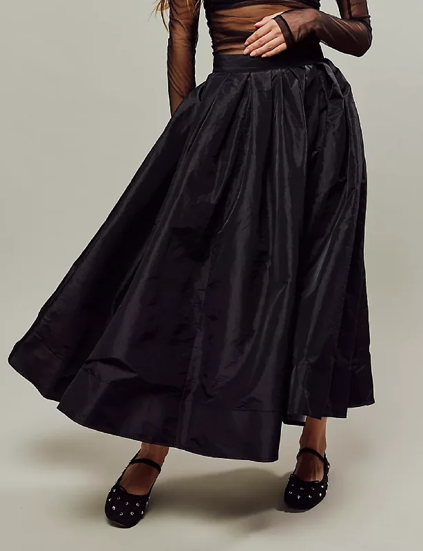 Emilia Full Skirt, Black lace skirt intricate
