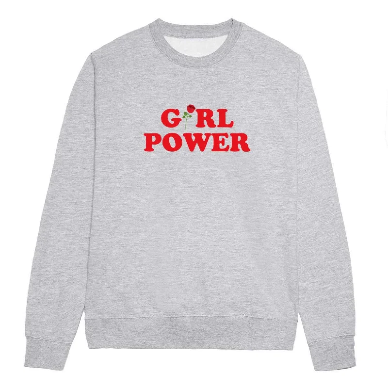 Girl Power Rose Feminist Sweatshirt Hooded Sweatshirt Casual Wear Street Style