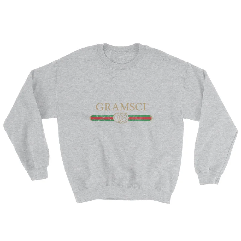 Gramsci Distressed Unisex Sweatshirt Hoodie with Embroidery Detailed Premium