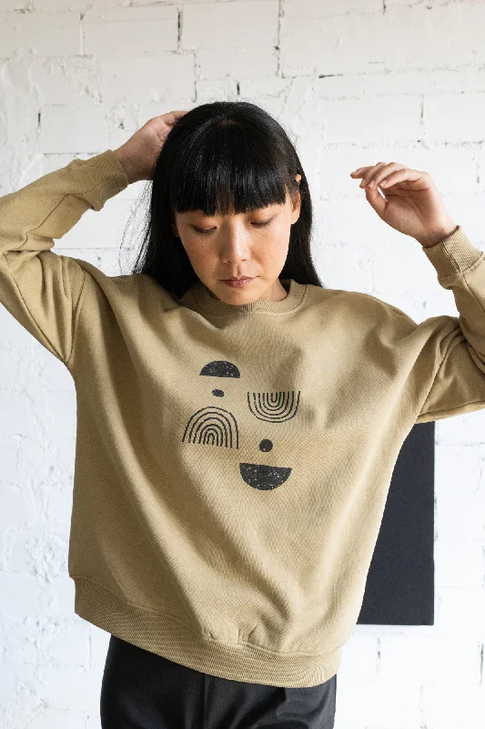 Gabriela sweatshirt sidereal rain beige Hoodie with Velcro Closure Adjustable Secure Gabriela sweatshirt sidereal rain beige Hoodie with Velcro Closure Adjustable Secure