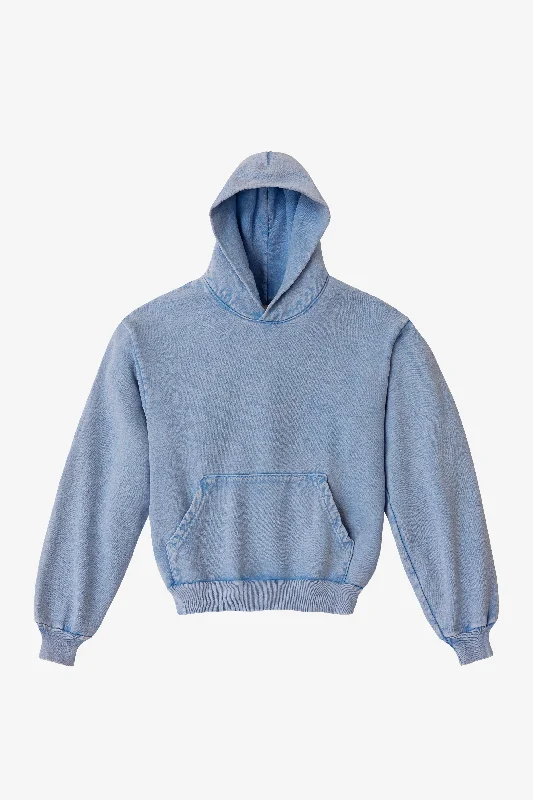 HF09 - Heavy Fleece Hoodie (Mineral Wash) Hoodie with Applique Textured Unique