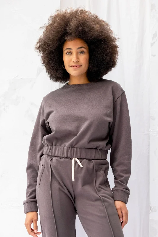 Ivy Sweatshirt | Charcoal Hoodie with Zipper Versatile Modern