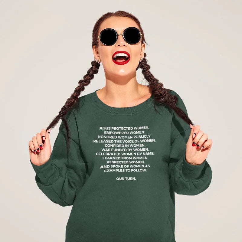 Jesus - Women | Unisex Sweatshirt Hoodie with Stripes Bold Sporty
