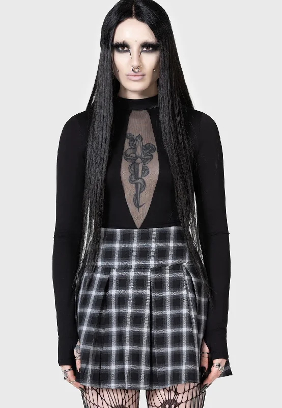 Killstar x Kihilist - Artem Black - Skirt linen skirt airy