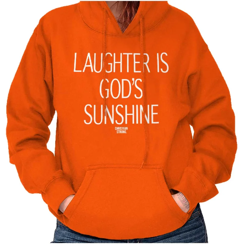 Laughter is God's Sunshine Hoodie Hoodie with Thumb Holes Functional Cozy