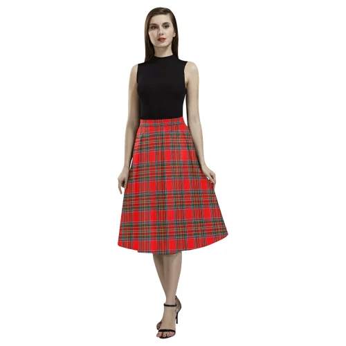 MacBean Modern Tartan Aoede Crepe Skirt cashmere skirt rich