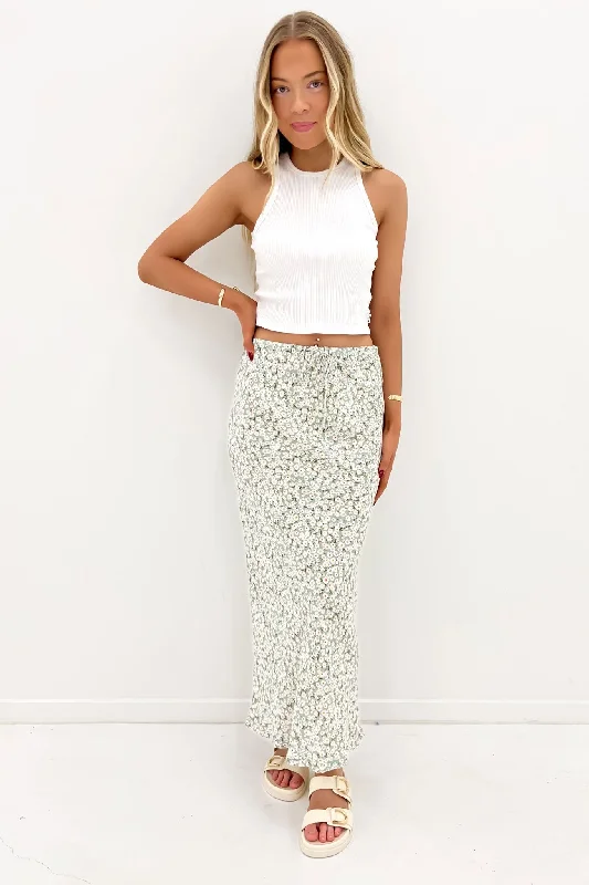 Madison Maxi Skirt Print leather skirt sleek