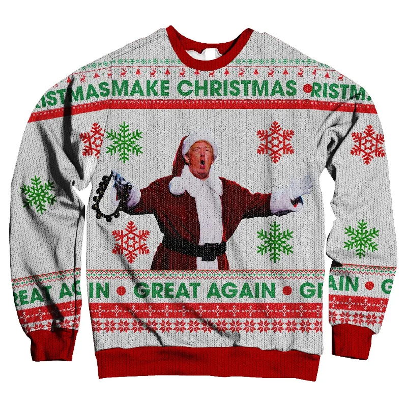 Make Christmas Great Again Unisex Sweatshirt Hoodie with Print Artistic Unique