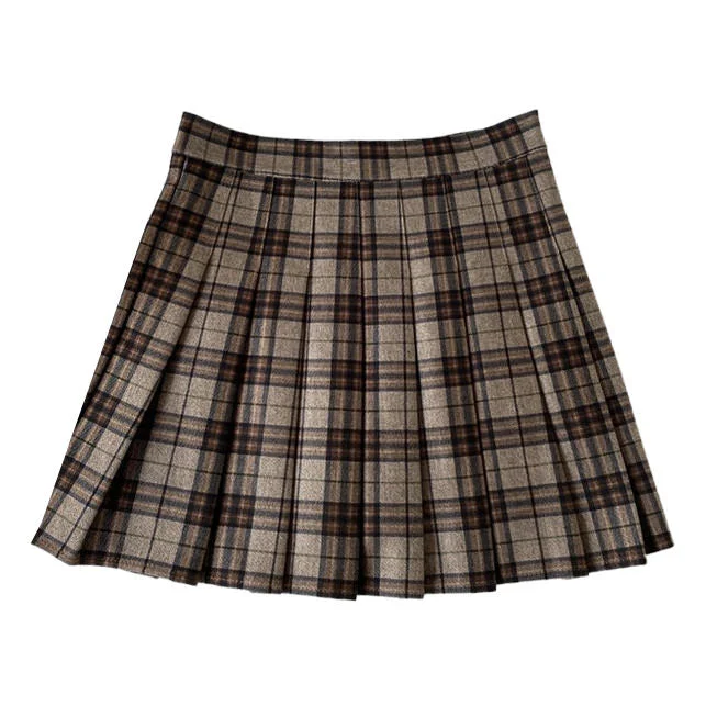 Meet Me On Campus Plaid Skirt lace skirt elegant