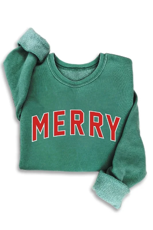 Merry Sweatshirt Hoodie with Pattern Geometric Abstract