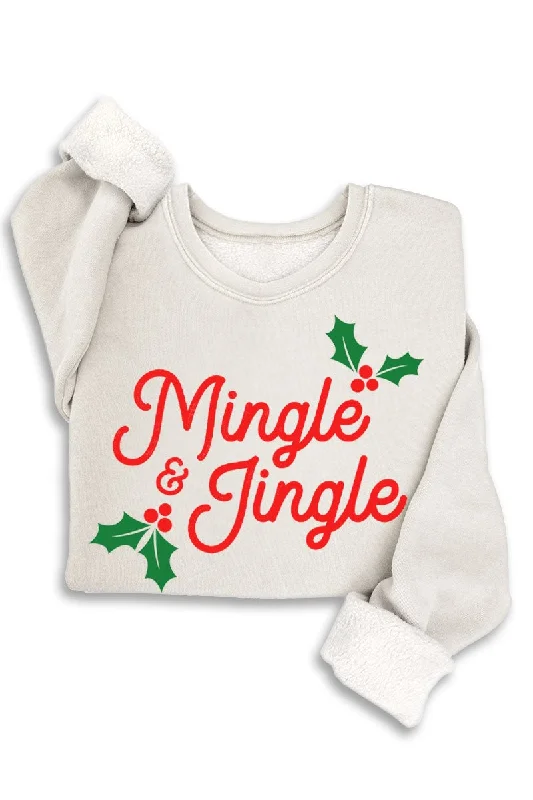 Mingle Jingle Sweatshirt Hoodie with Back Slit Movement Comfort