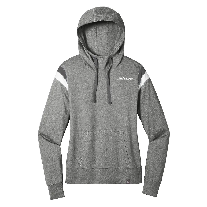 New Era ® Ladies Heritage Blend Varsity Hoodie Hoodie with Raglan Sleeves Sporty Comfortable New Era ® Ladies Heritage Blend Varsity Hoodie Hoodie with Raglan Sleeves Sporty Comfortable