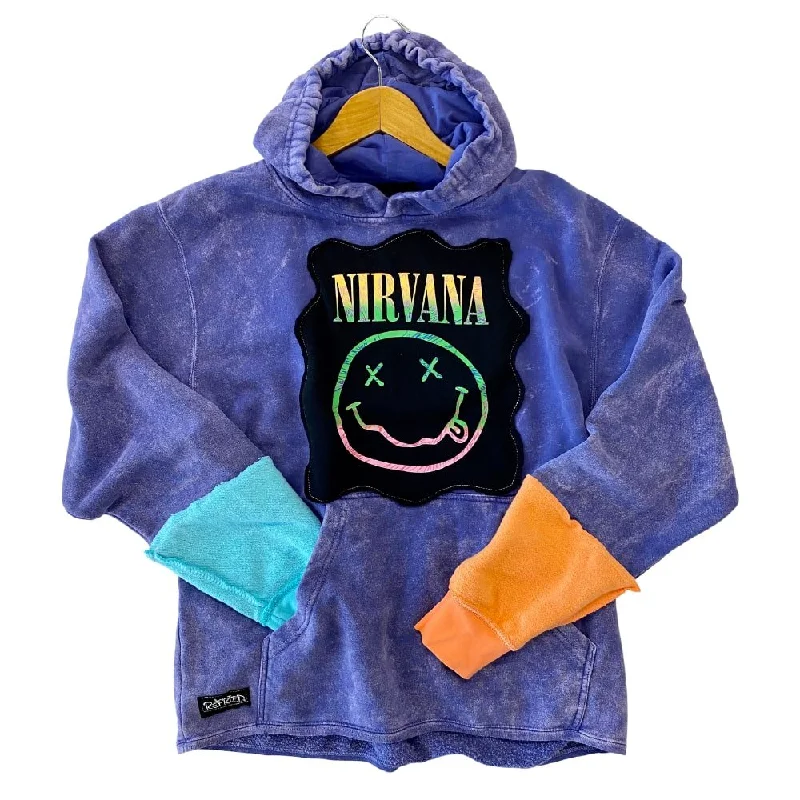 Nirvana Unisex Hooded Sweatshirt Hoodie with Raglan Sleeves Sporty Comfortable