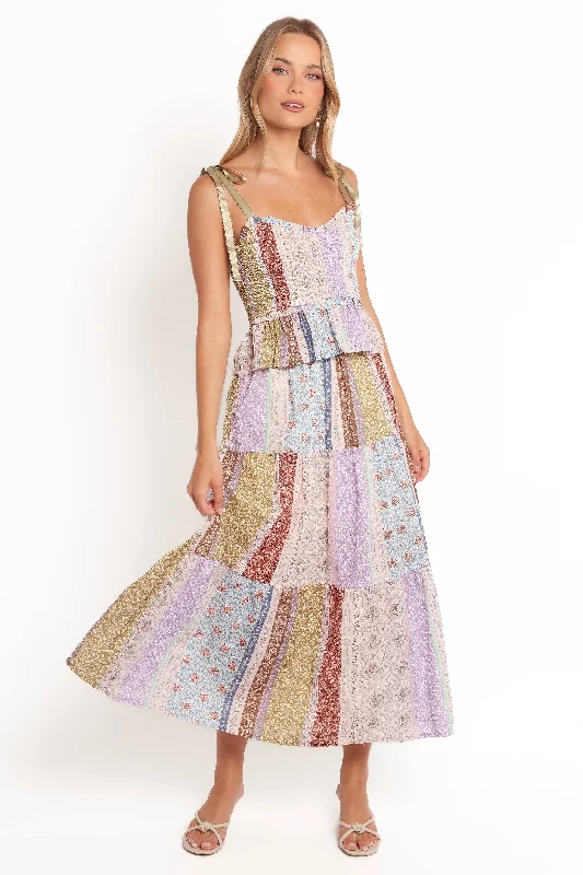 Petai Patchwork Maxi Skirt - Botanic Multi vintage skirt charm