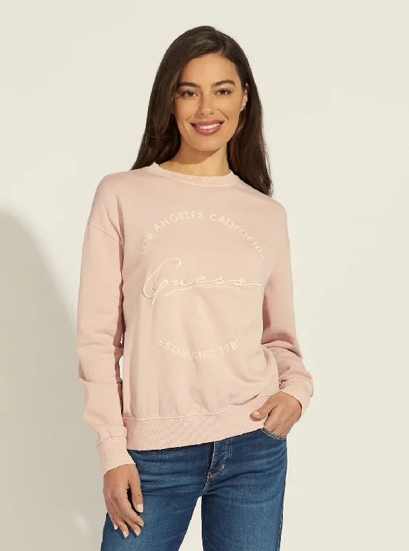 Pink Diane Active Logo Jumper Iron Safe Non-Iron Wrinkle Free