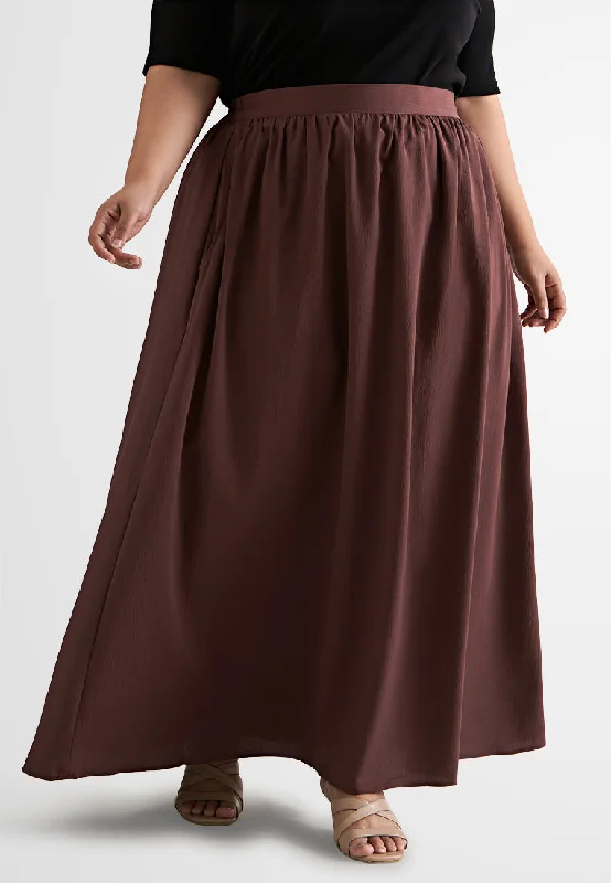 Sandy Textured Flowy Flare Skirt chiffon skirt airy