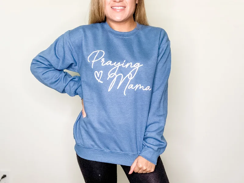 Praying Mama - Unisex Sweatshirt Hoodie with Camouflage Military Edgy