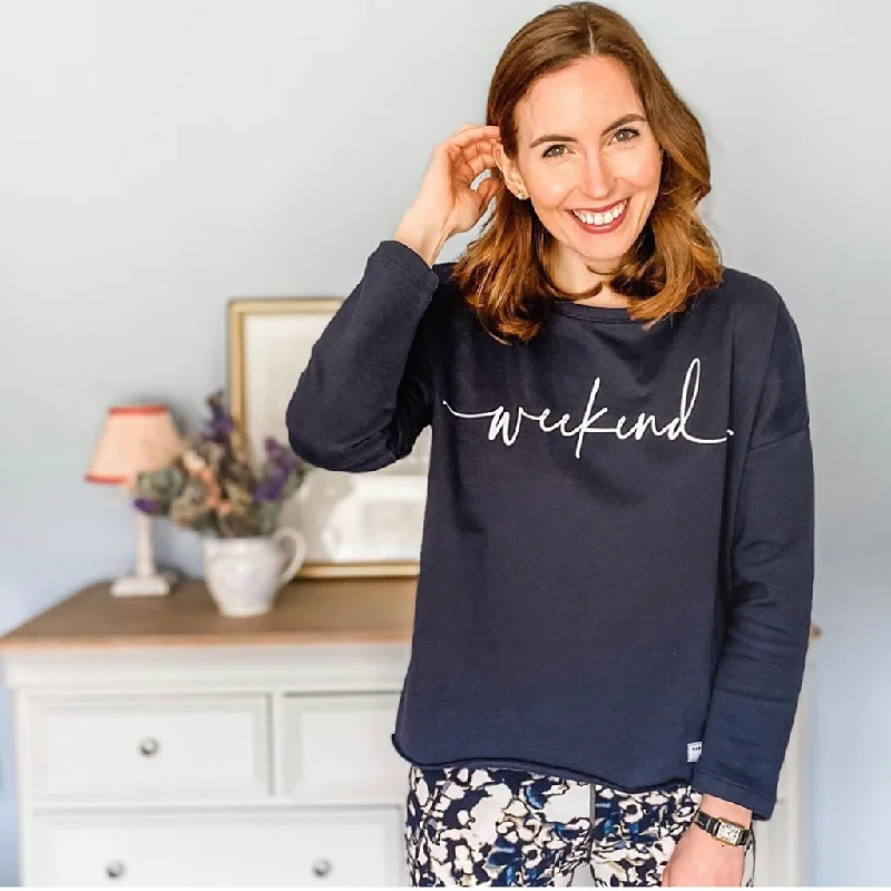 Navy Weekend Sweatshirt Hoodie with Full-Zip Functional Layering