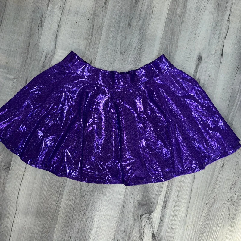 SALE - LARGE - Skater Skirt - Purple Mystique chiffon skirt flowing