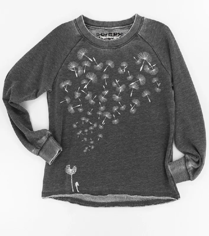 Seeds Bibi Sweatshirt - Asphalt Hoodie with Velcro Closure Adjustable Secure