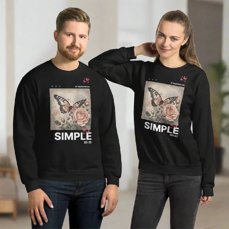 Simple Unisex Sweatshirt – My Peace Faith-Based Christian Apparel Hoodie with Frayed Bohemian Relaxed Simple Unisex Sweatshirt – My Peace Faith-Based Christian Apparel Hoodie with Frayed Bohemian Relaxed
