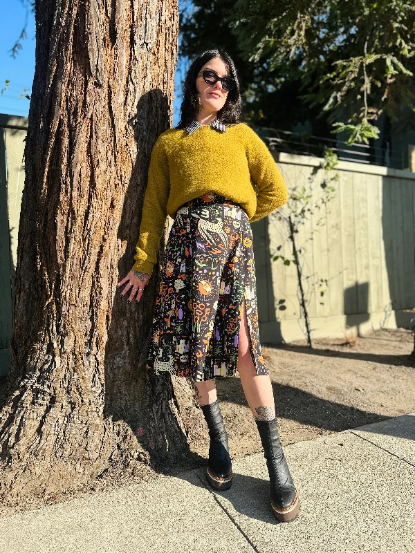 Slip Skirt Tarot Garden leather skirt refined