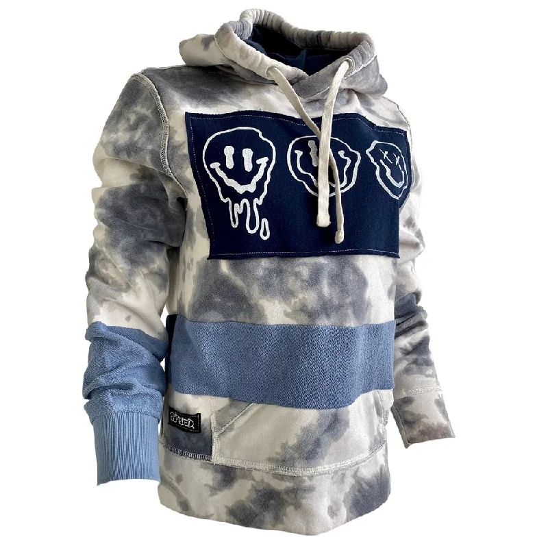 Smile Unisex Hooded Sweatshirt Hoodie with Snap Buttons Easy Quick