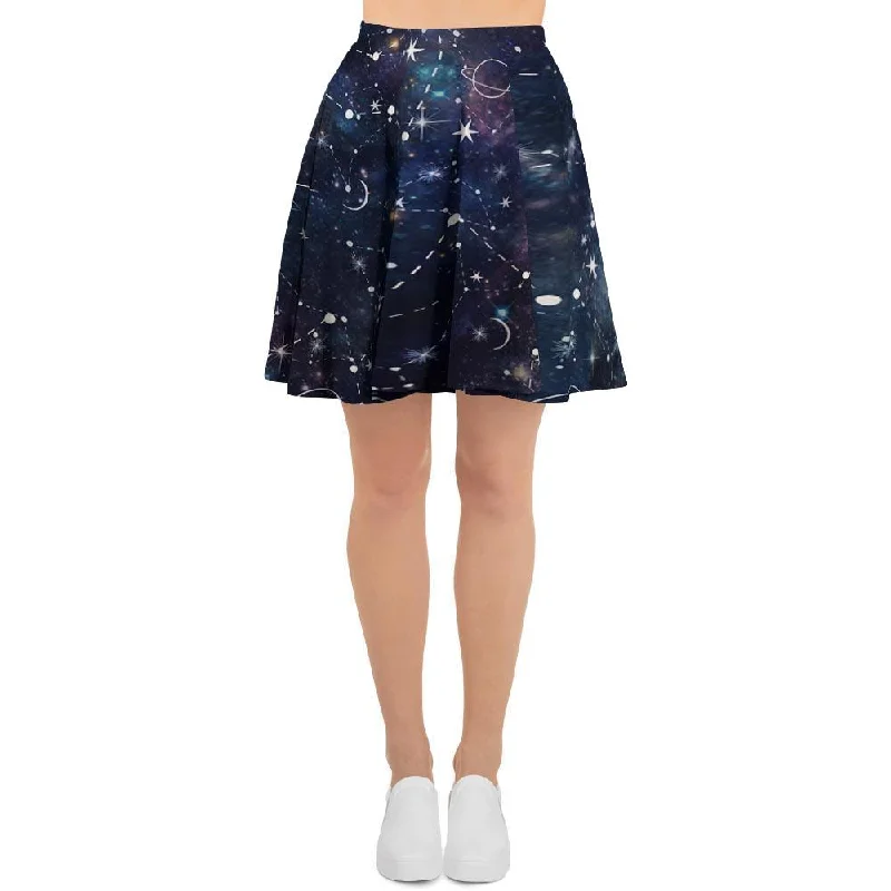 Star Constellation Galaxy Space Women's Skirt velvet skirt luxurious