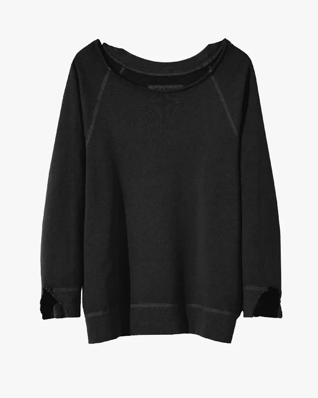 Luka Scoop Neck Sweatshirt Hoodie with Logo Branding Identity
