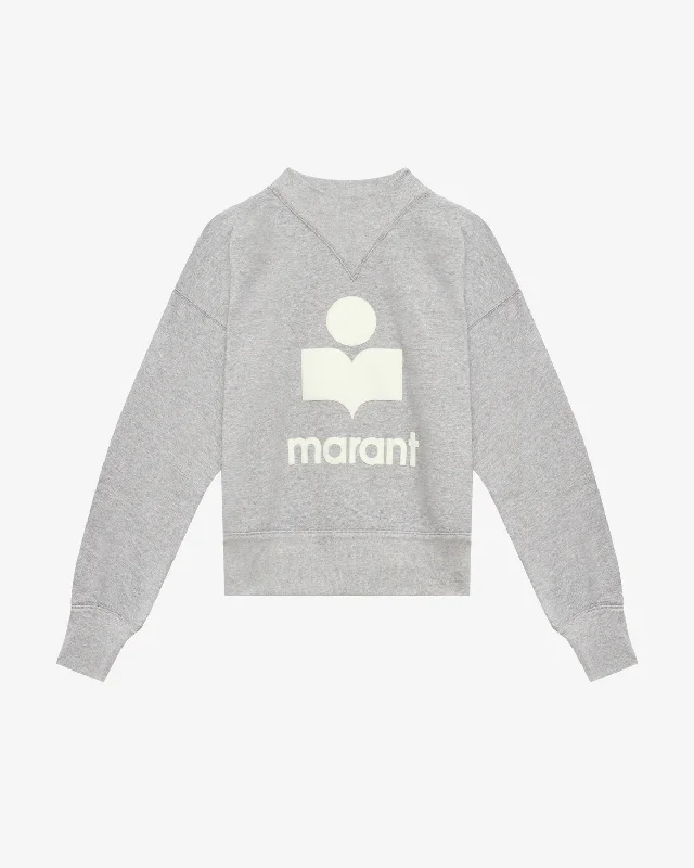 Sweatshirt Moby Hoodie with Mock Neck Collared Structured