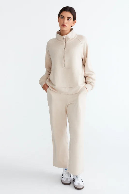Sweatshirt Halfzip Hoodie with V-Neck Classic Versatile