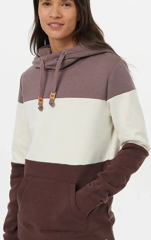 Ten Tree W Blocked Banshee Hoodie Hoodie with Raw Hem Edgy Unfinished